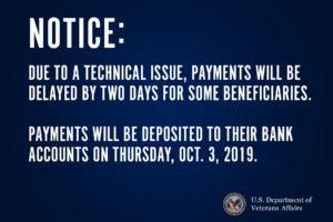 October payments delayed for some Veterans