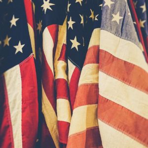 american flags, close-up, flags
