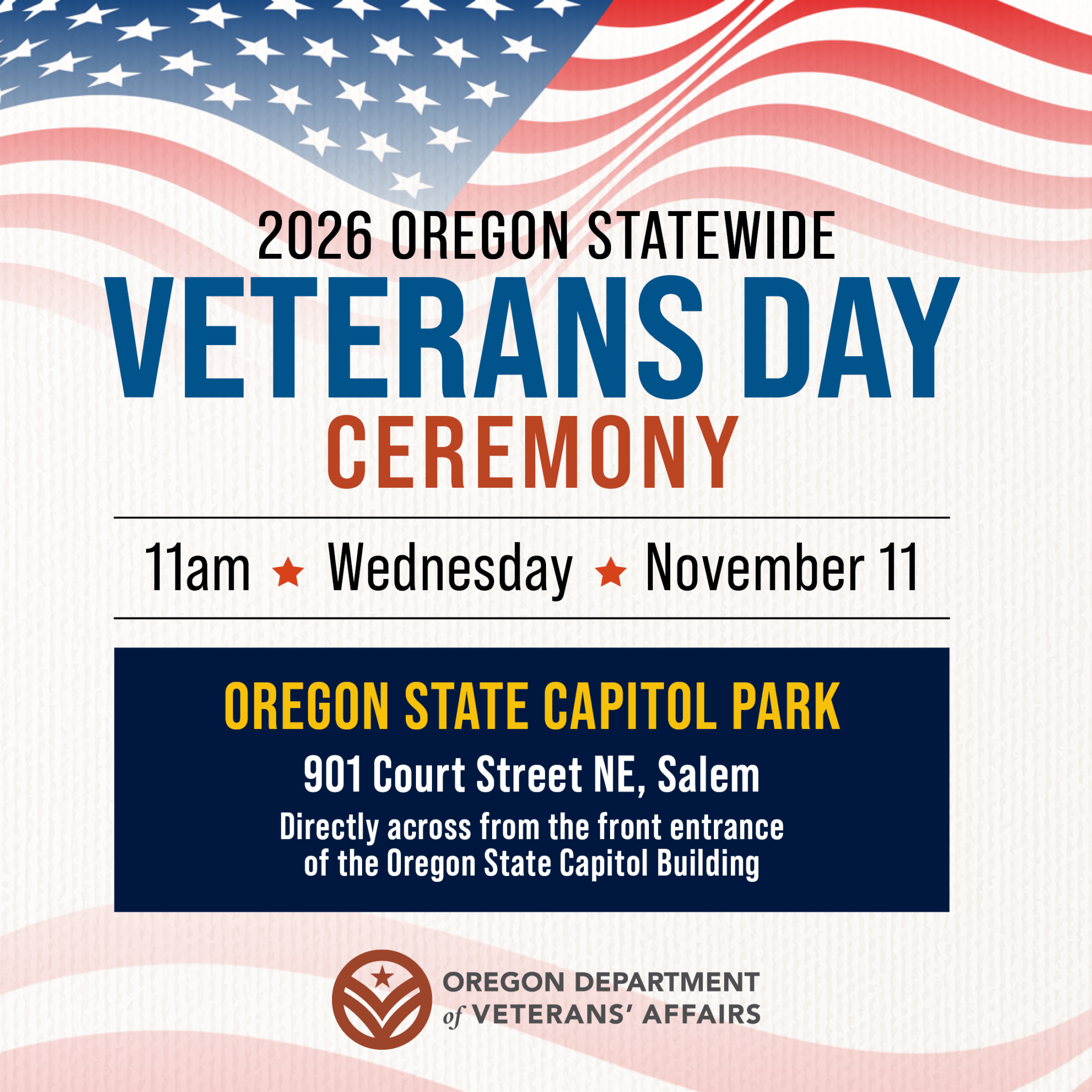 ODVA Veterans Day 2026 promotional graphic