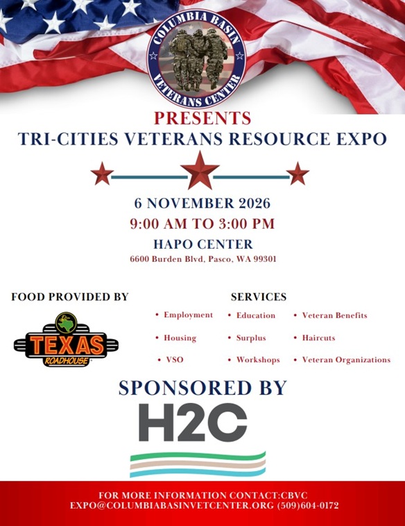 2026 Tri Cities Veteran Resource Expo Informational Graphic