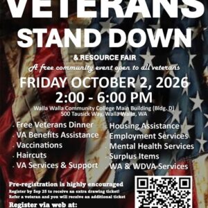 2026 Walla Walla Veterans Stand Down Graphic